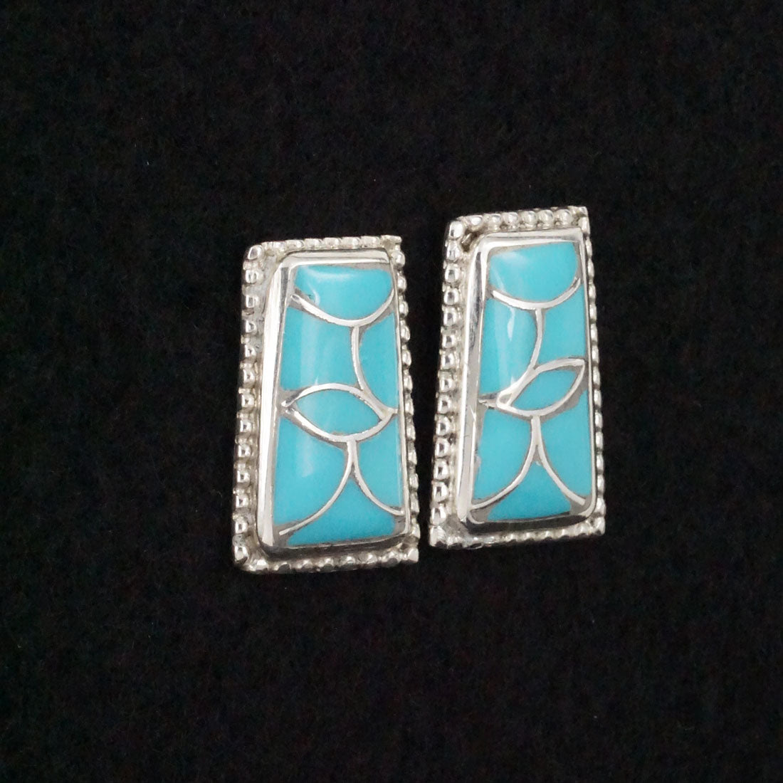 Karlena Seontewa Turquoise & Sterling Silver Inlay Earrings