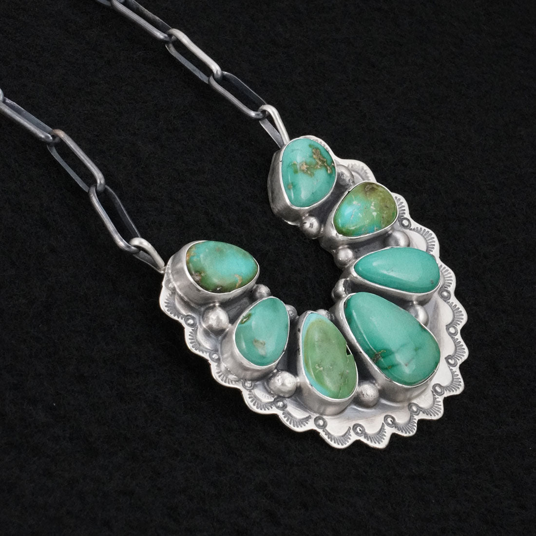 Bobby Johnson Turquoise & Sterling Silver Necklace