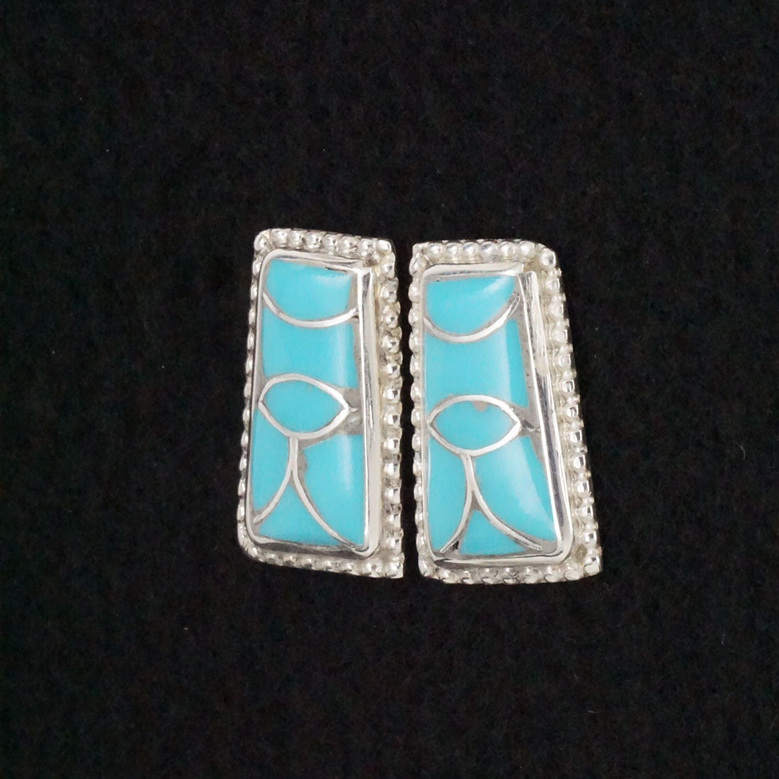 Karlena Seontewa Turquoise & Sterling Silver Inlay Earrings