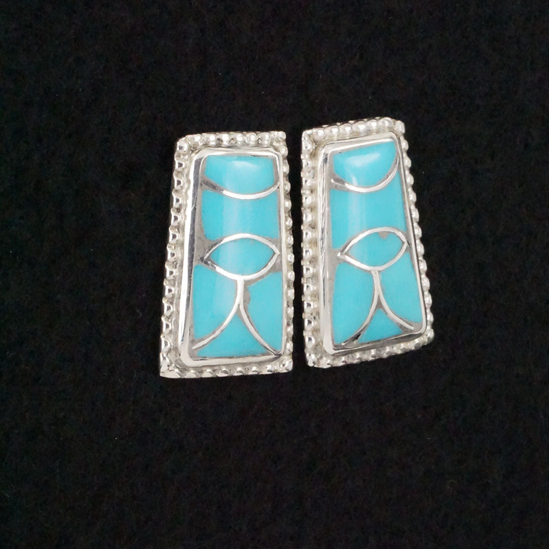 Karlena Seontewa Turquoise & Sterling Silver Inlay Earrings