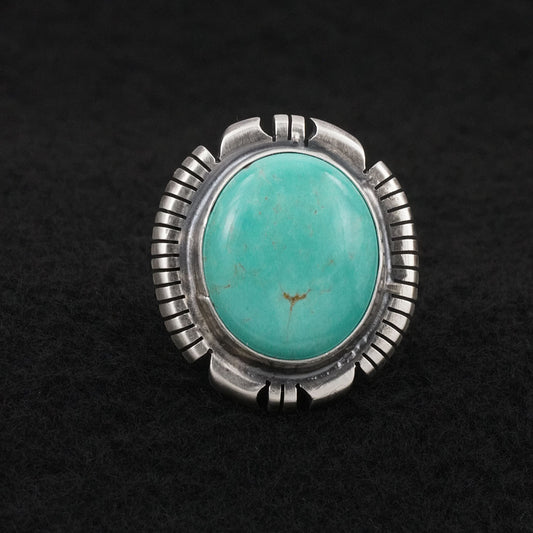 Thomas Francisco Turquoise & Sterling Silver Ring Sz. 8