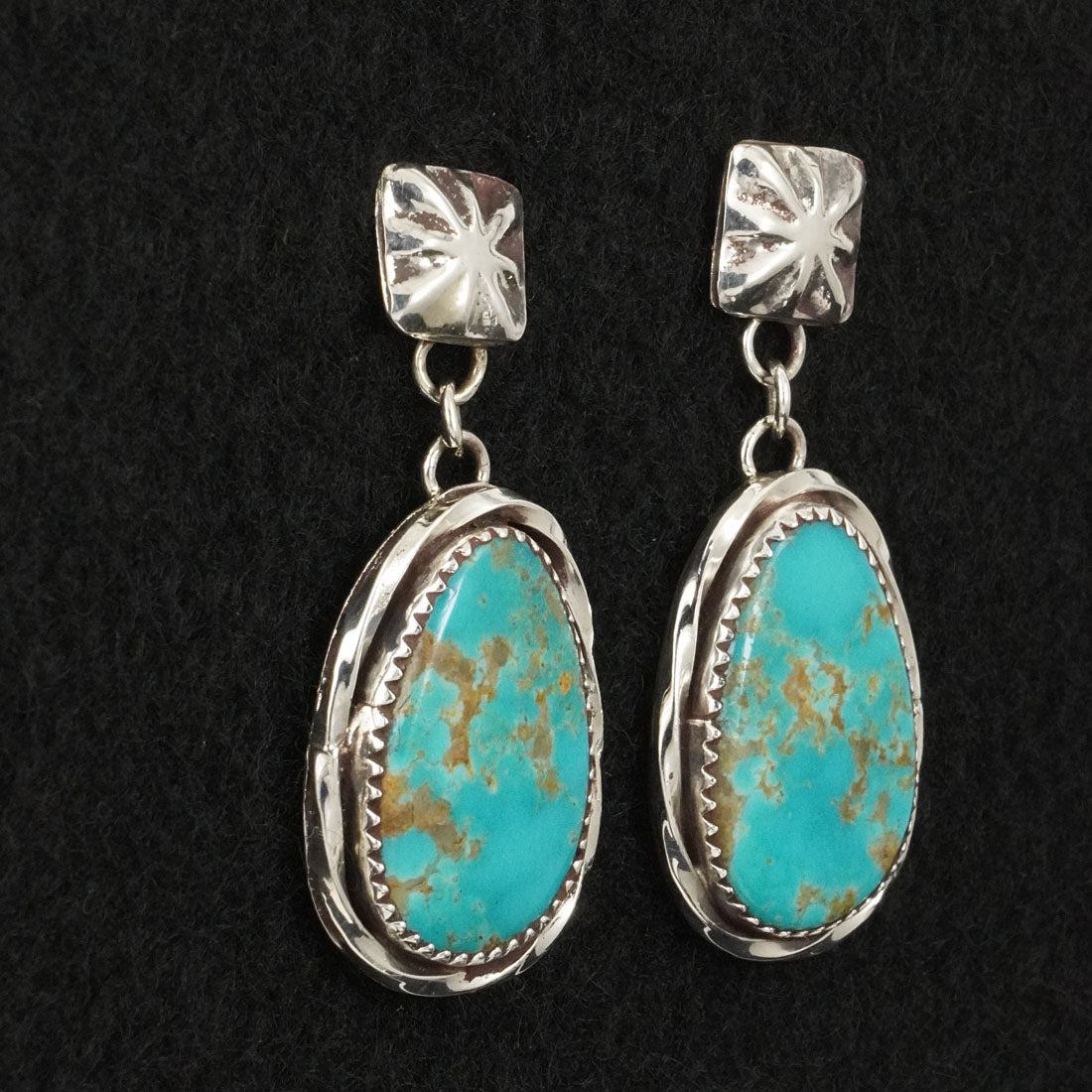 Ernest Hawthorne Turquoise & Sterling Silver Earrings