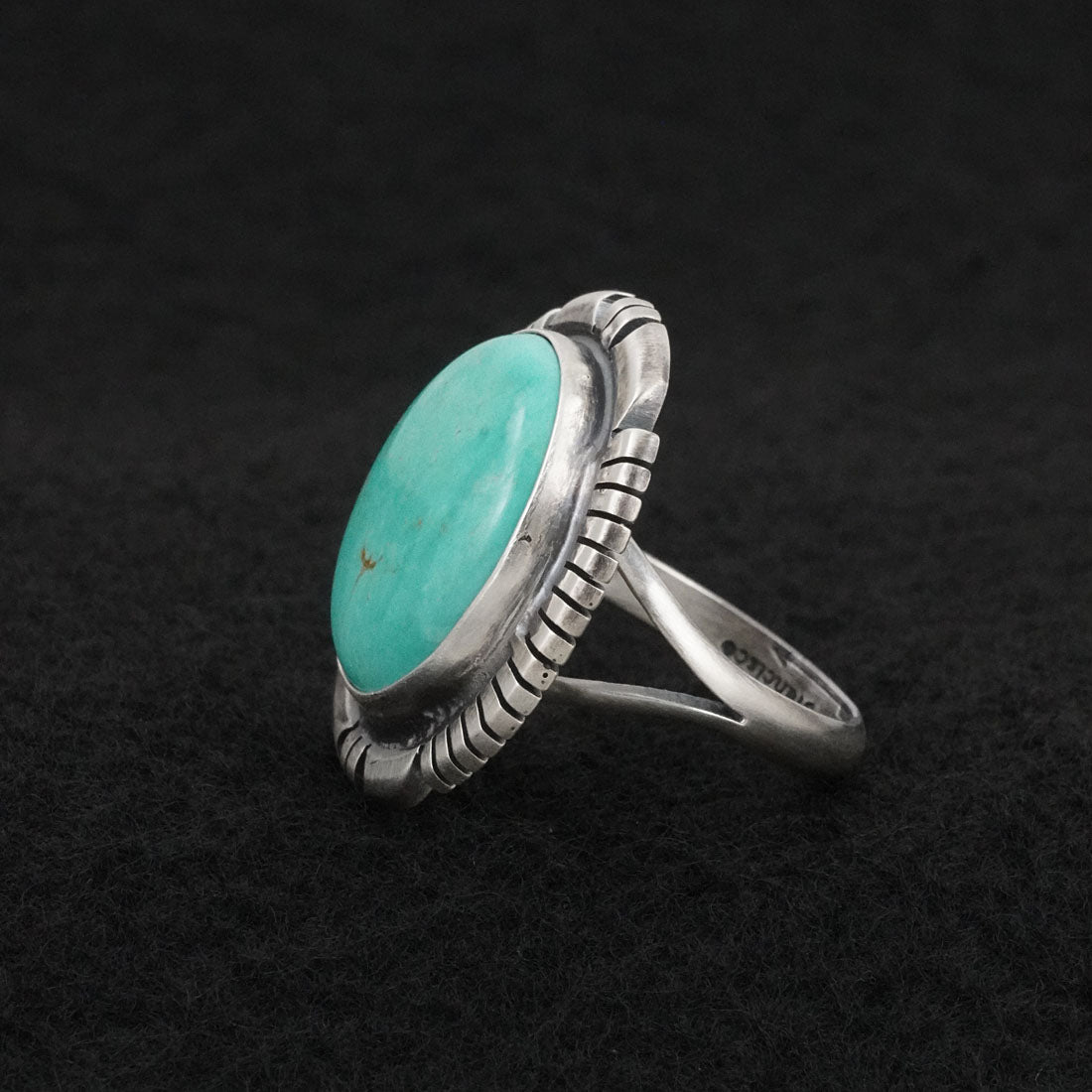 Thomas Francisco Turquoise & Sterling Silver Ring Sz. 8