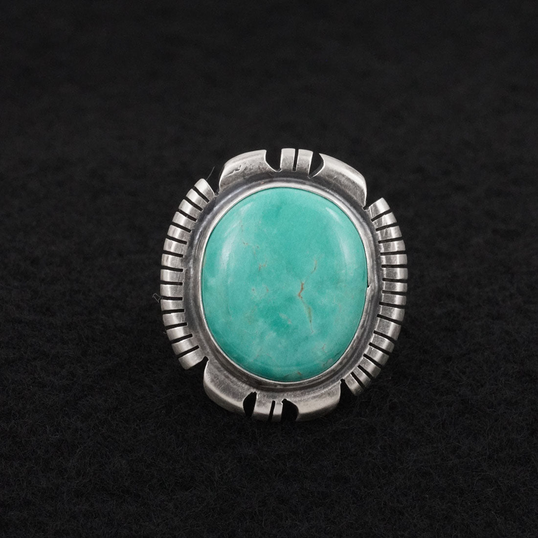 Thomas Francisco Turquoise & Sterling Silver Ring Sz. 7