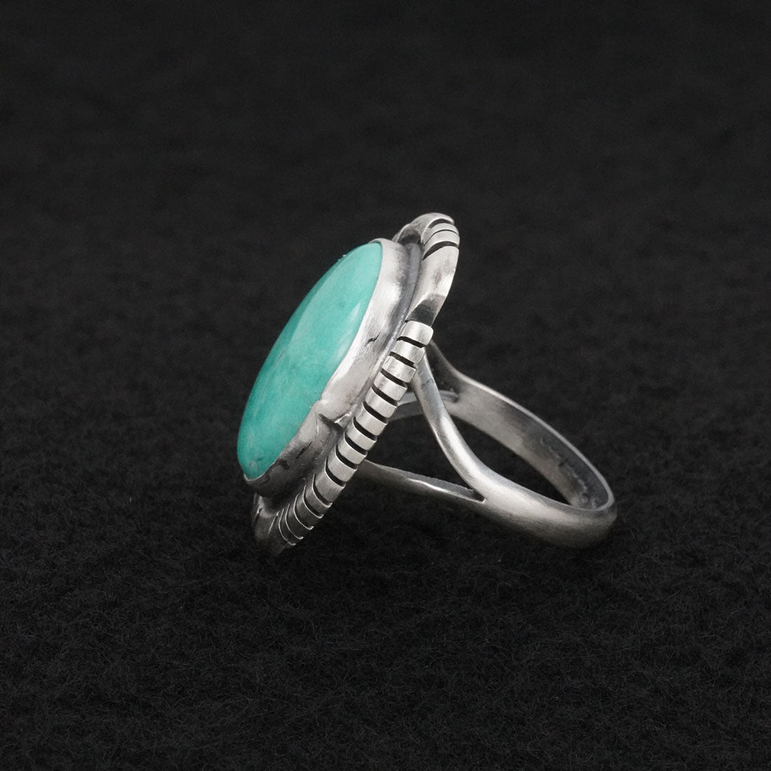 Thomas Francisco Turquoise & Sterling Silver Ring Sz. 7