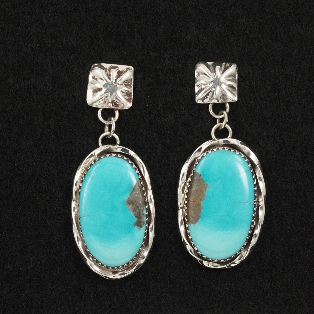Ernest Hawthorne Turquoise & Sterling Silver Earrings