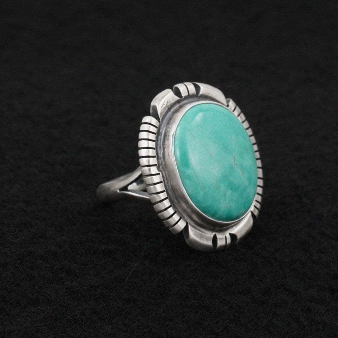 Thomas Francisco Turquoise & Sterling Silver Ring Sz. 7