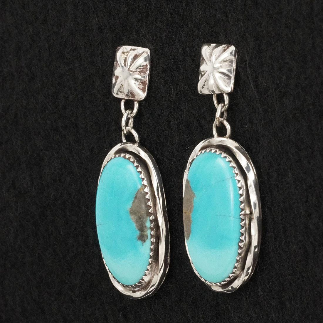 Ernest Hawthorne Turquoise & Sterling Silver Earrings
