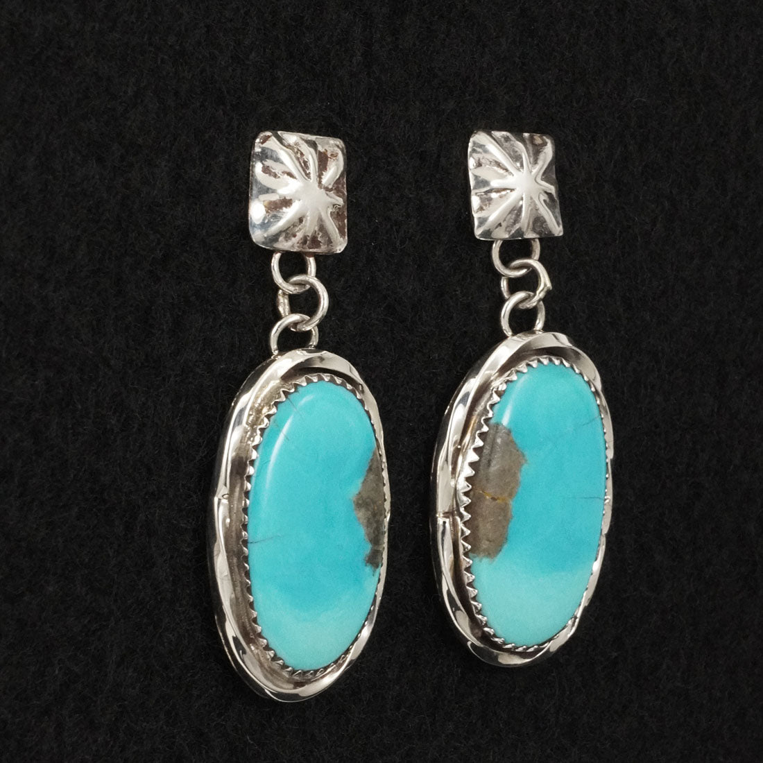Ernest Hawthorne Turquoise & Sterling Silver Earrings
