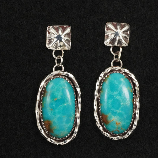 Ernest Hawthorne Turquoise & Sterling Silver Earrings