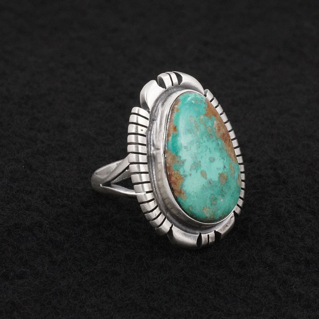 Thomas Francisco Turquoise & Sterling Silver Ring Sz. 6