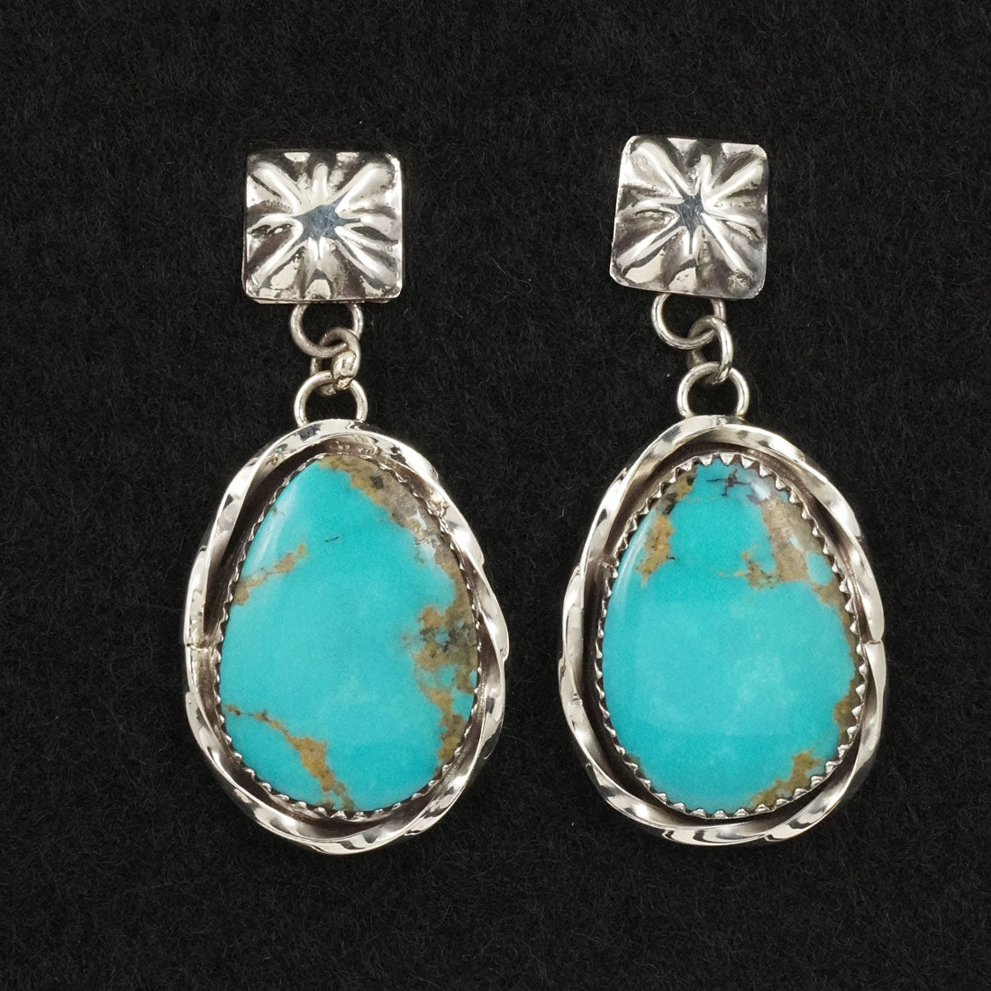 Ernest Hawthorne Turquoise & Sterling Silver Earrings