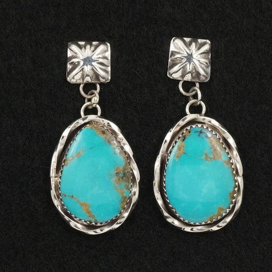 Ernest Hawthorne Turquoise & Sterling Silver Earrings