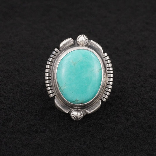 Thomas Francisco Turquoise & Sterling Silver Ring Sz. 7.5