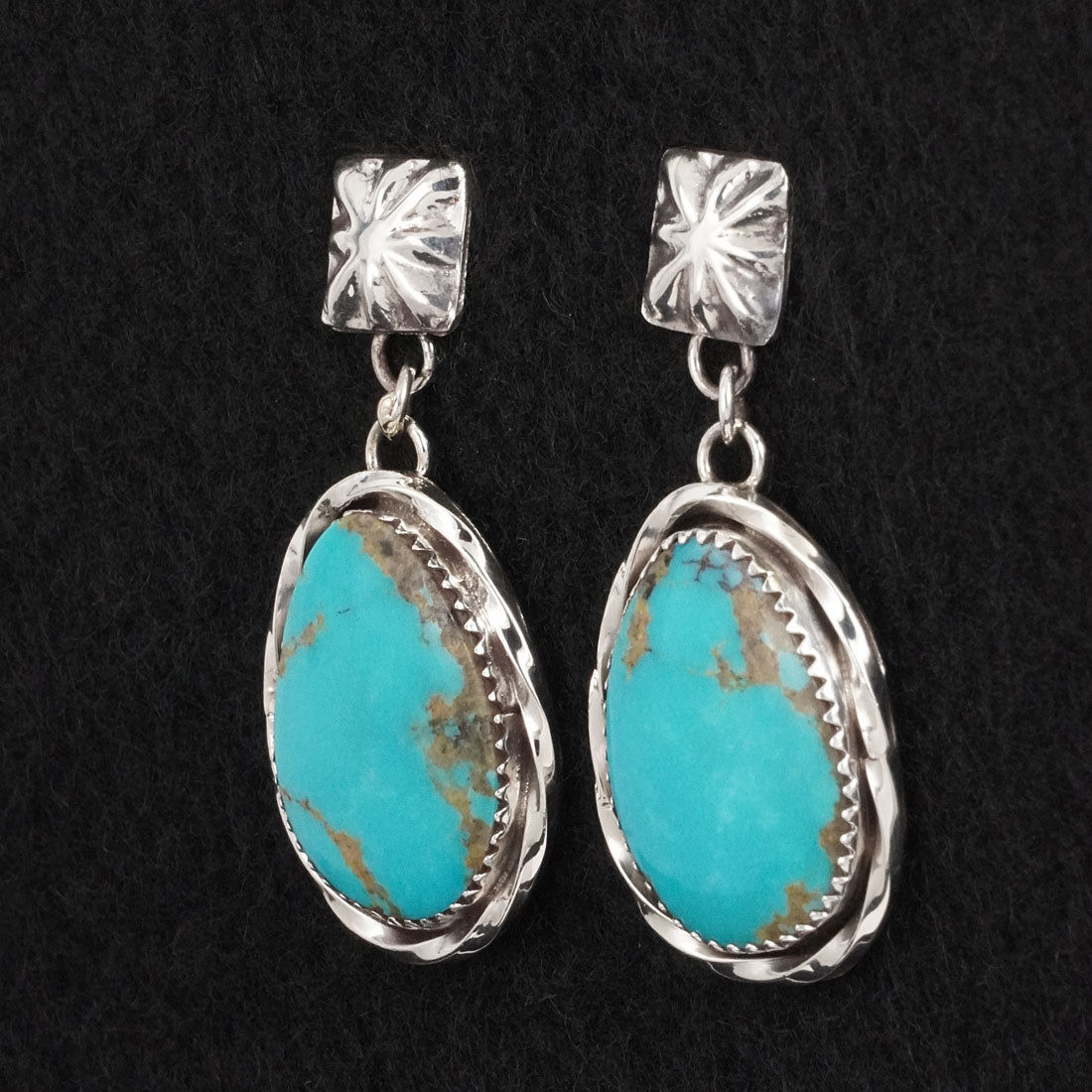 Ernest Hawthorne Turquoise & Sterling Silver Earrings