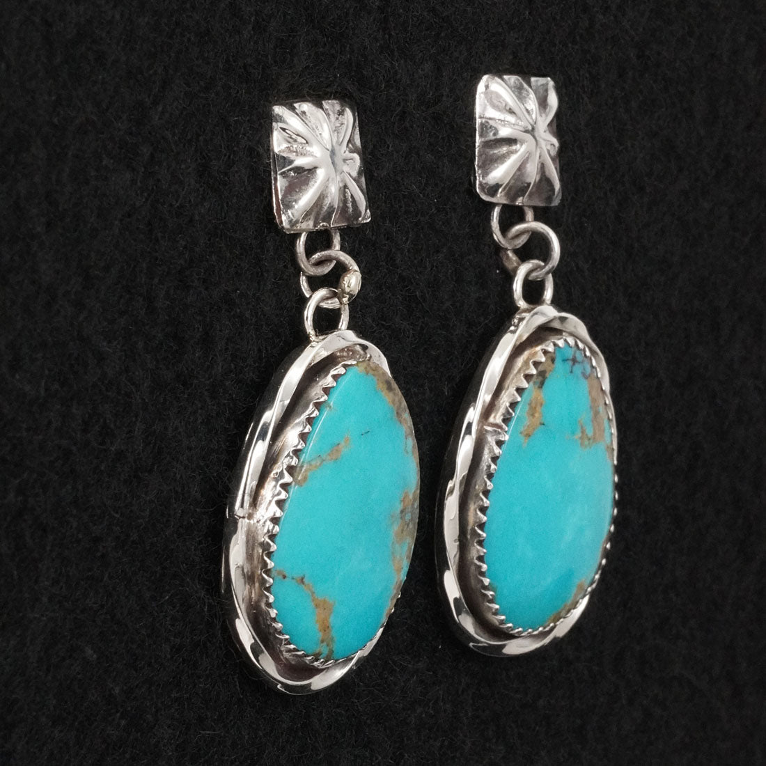 Ernest Hawthorne Turquoise & Sterling Silver Earrings