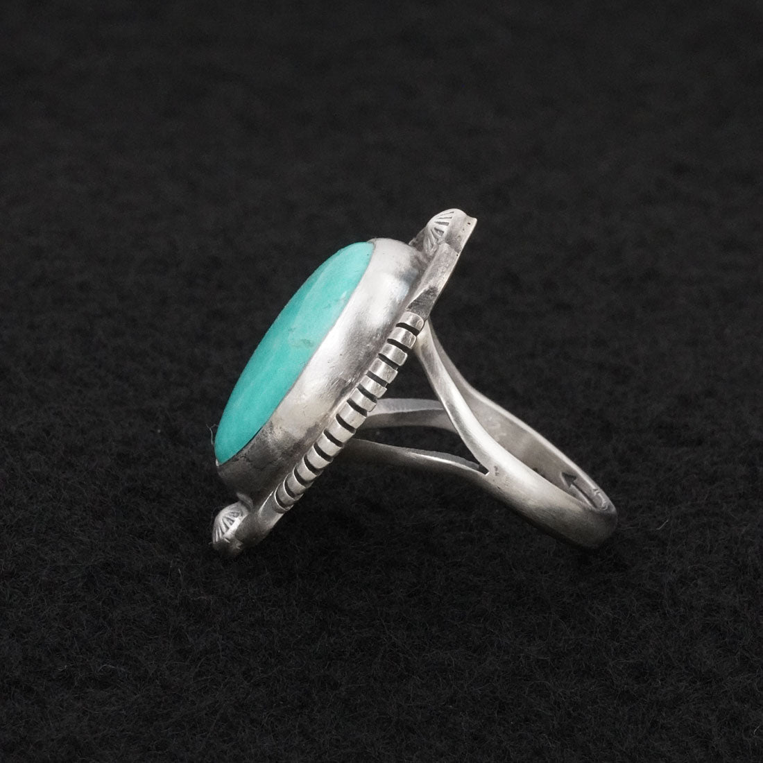Thomas Francisco Turquoise & Sterling Silver Ring Sz. 7.5
