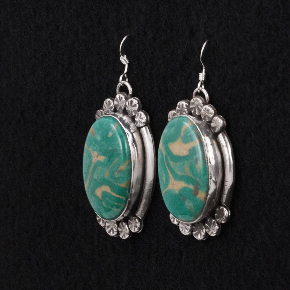 Virginia Henio Turquoise & Sterling Silver Earrings