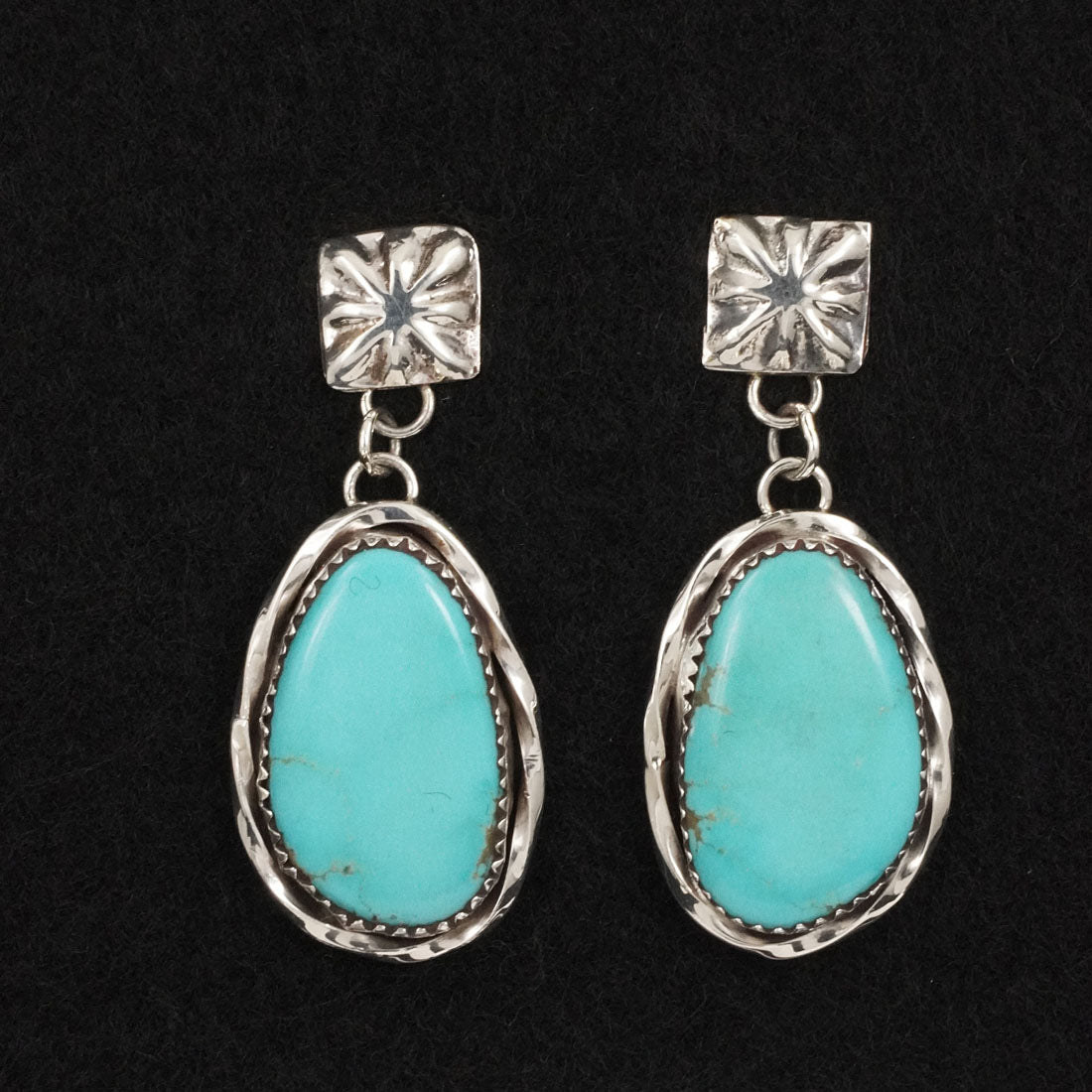 Ernest Hawthorne Turquoise & Sterling Silver Earrings