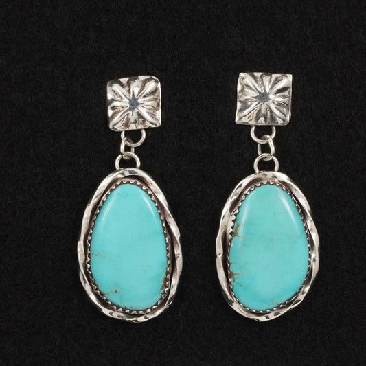 Ernest Hawthorne Turquoise & Sterling Silver Earrings