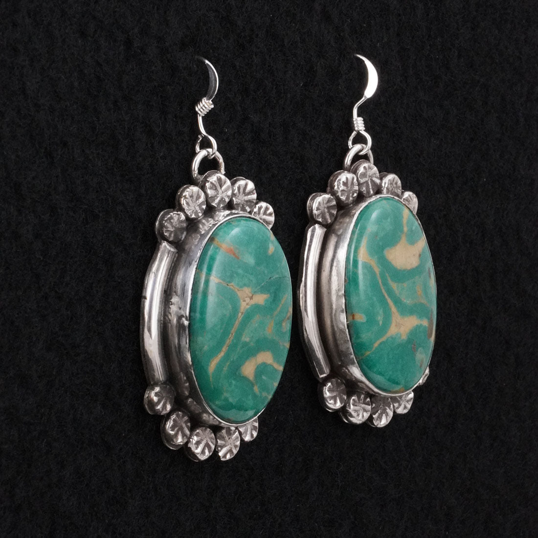 Virginia Henio Turquoise & Sterling Silver Earrings