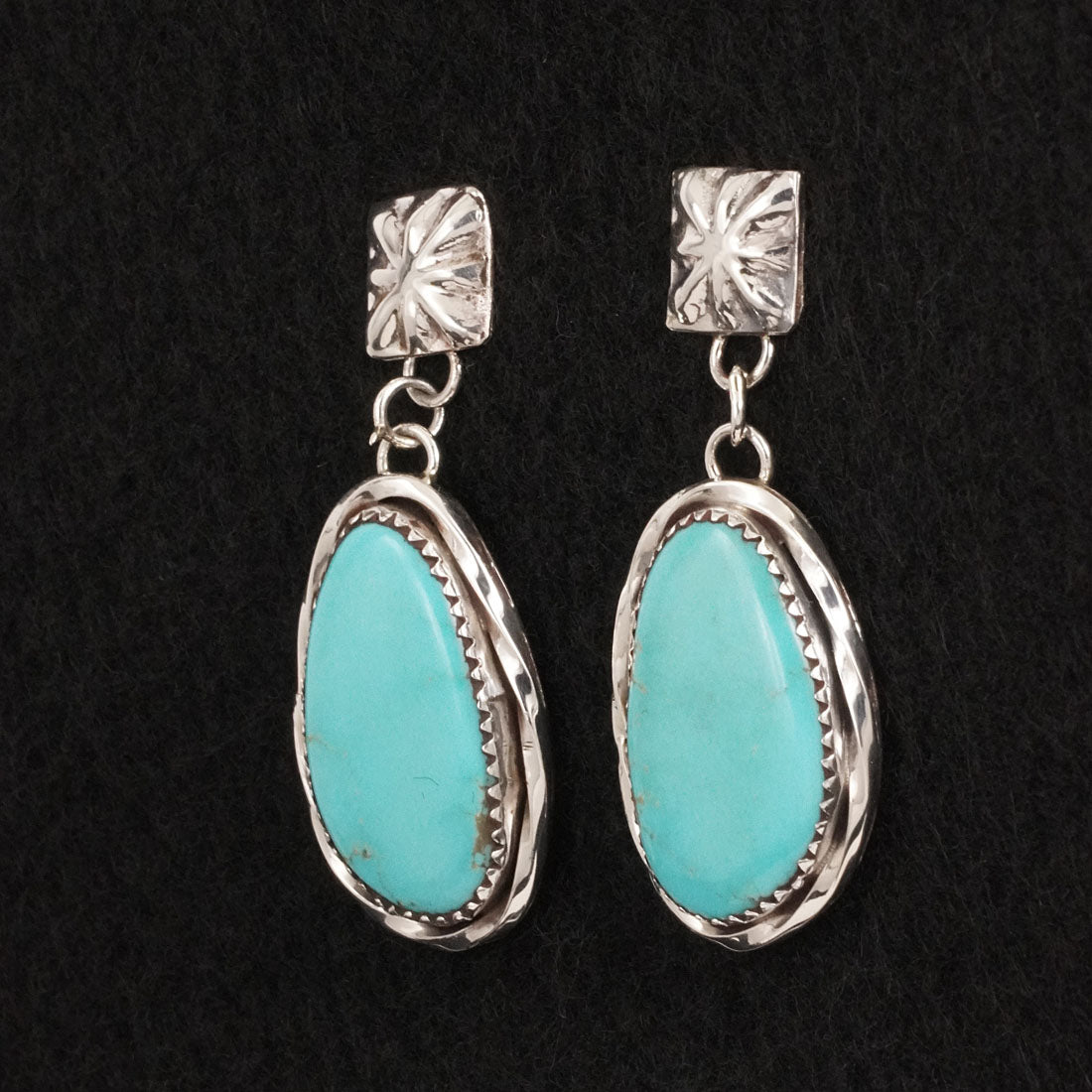 Ernest Hawthorne Turquoise & Sterling Silver Earrings