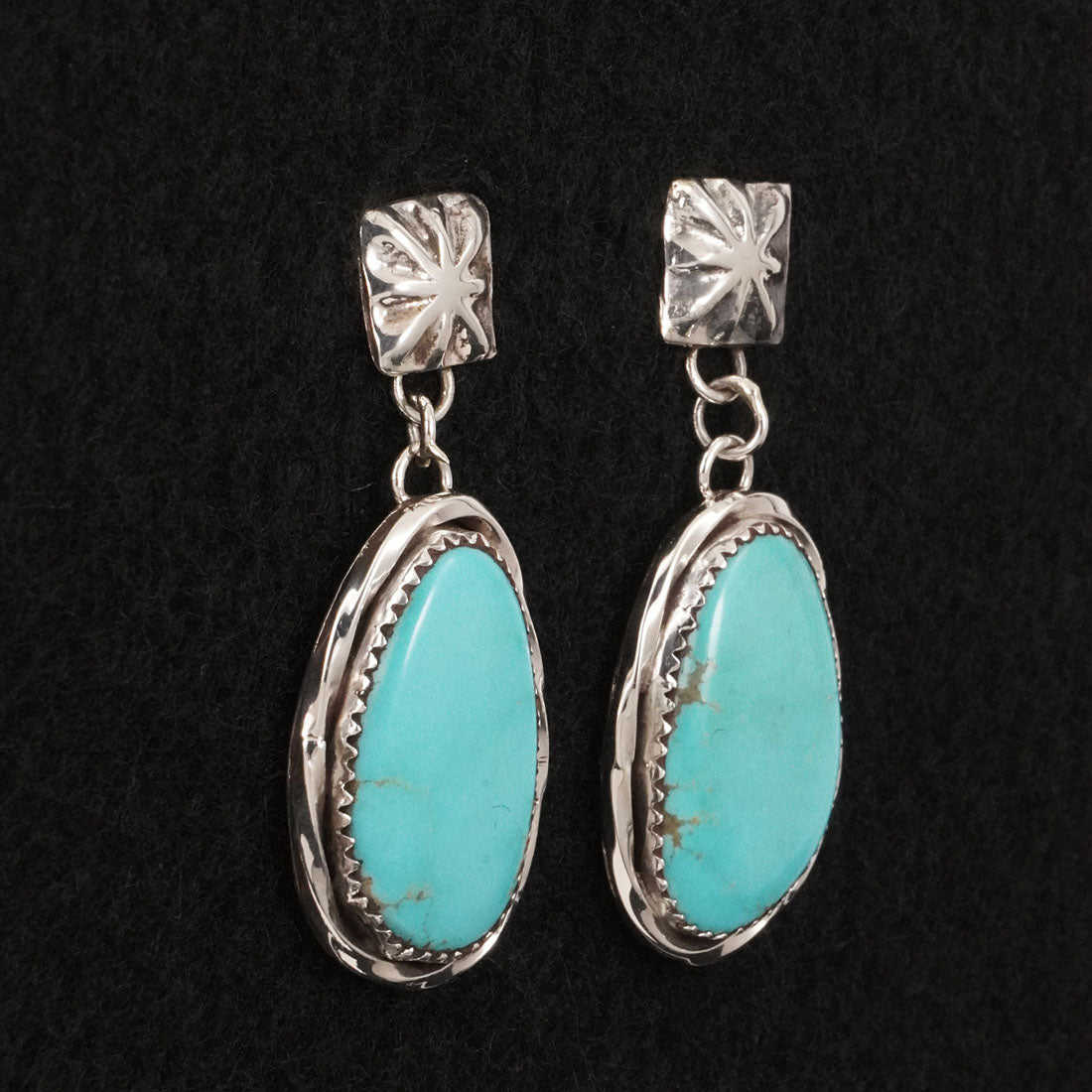 Ernest Hawthorne Turquoise & Sterling Silver Earrings