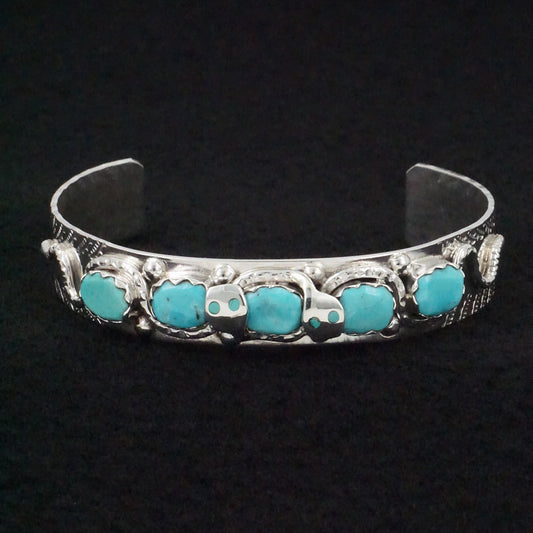 Joy Calavaza Turquoise & Sterling Silver Bracelet