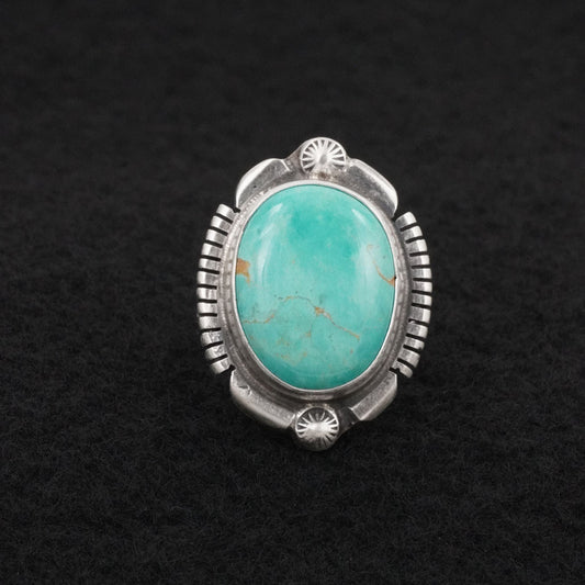 Thomas Francisco Turquoise & Sterling Silver Ring Sz. 7
