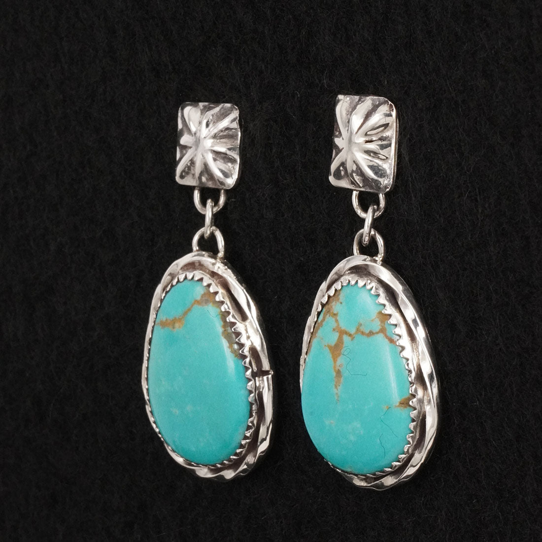 Ernest Hawthorne Turquoise & Sterling Silver Earrings