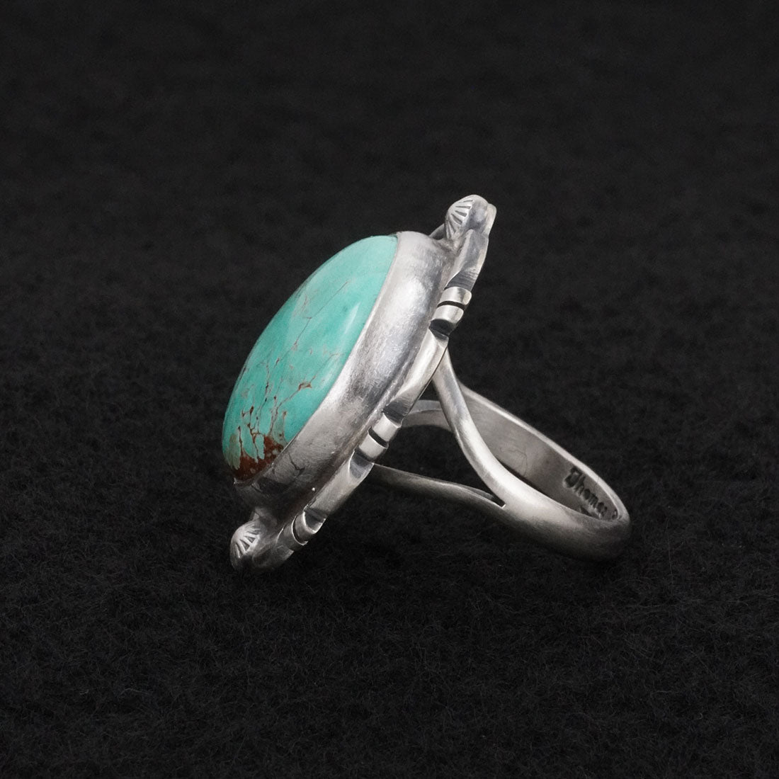 Thomas Francisco Turquoise & Sterling Silver Ring Sz. 6