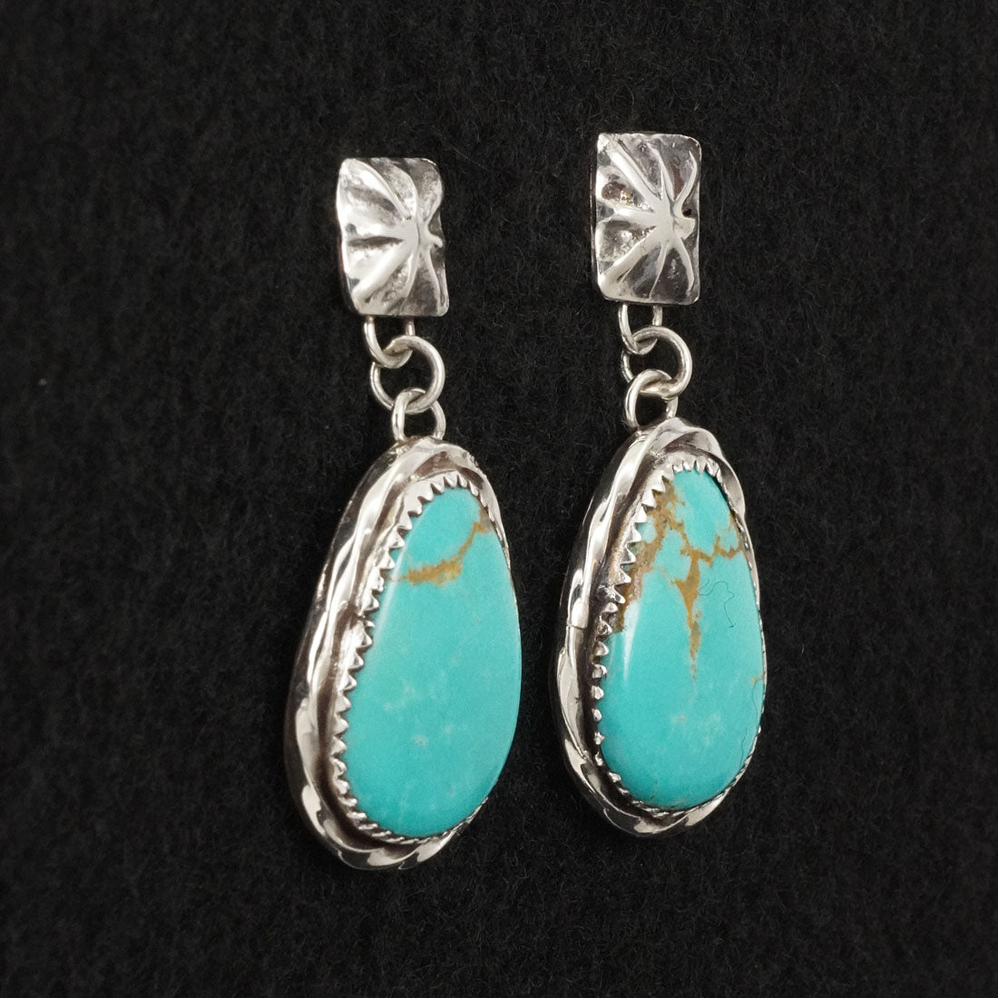 Ernest Hawthorne Turquoise & Sterling Silver Earrings