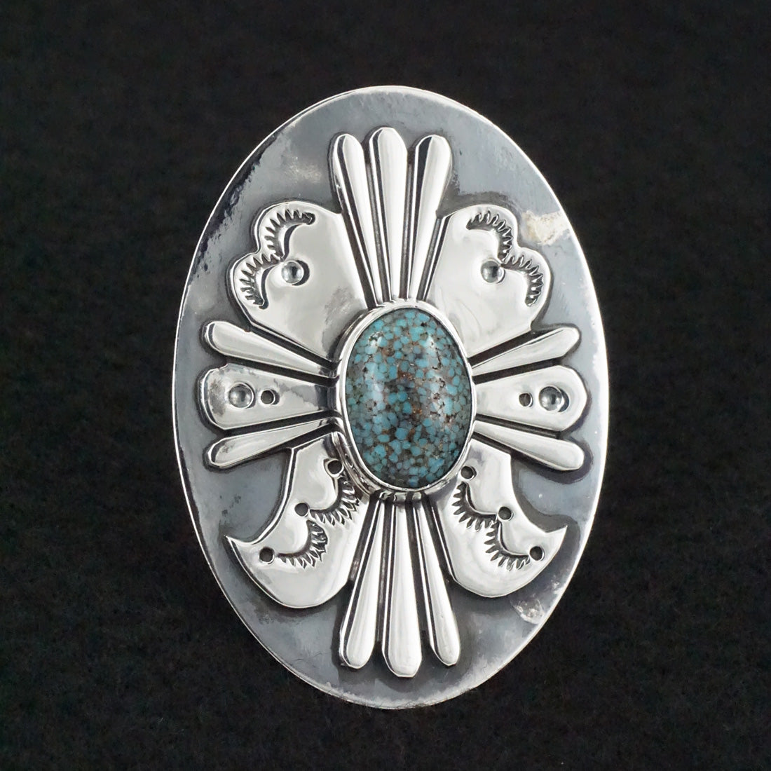 Marita Benally Turquoise & Sterling Silver Ring Size 9