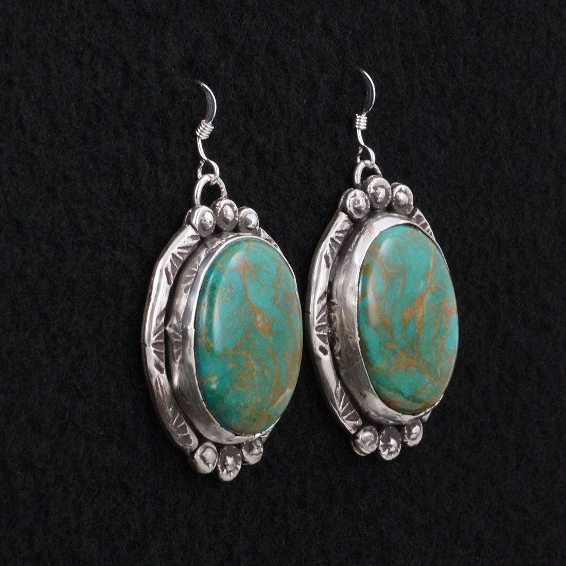 Virginia Henio Turquoise & Sterling Silver Earrings