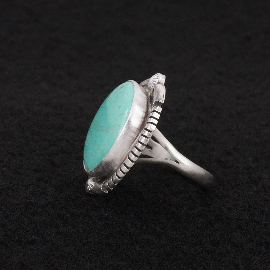 Thomas Francisco Turquoise & Sterling Silver Ring Sz. 6.5