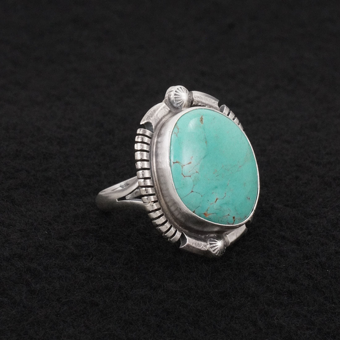 Thomas Francisco Turquoise & Sterling Silver Ring Sz. 6.5