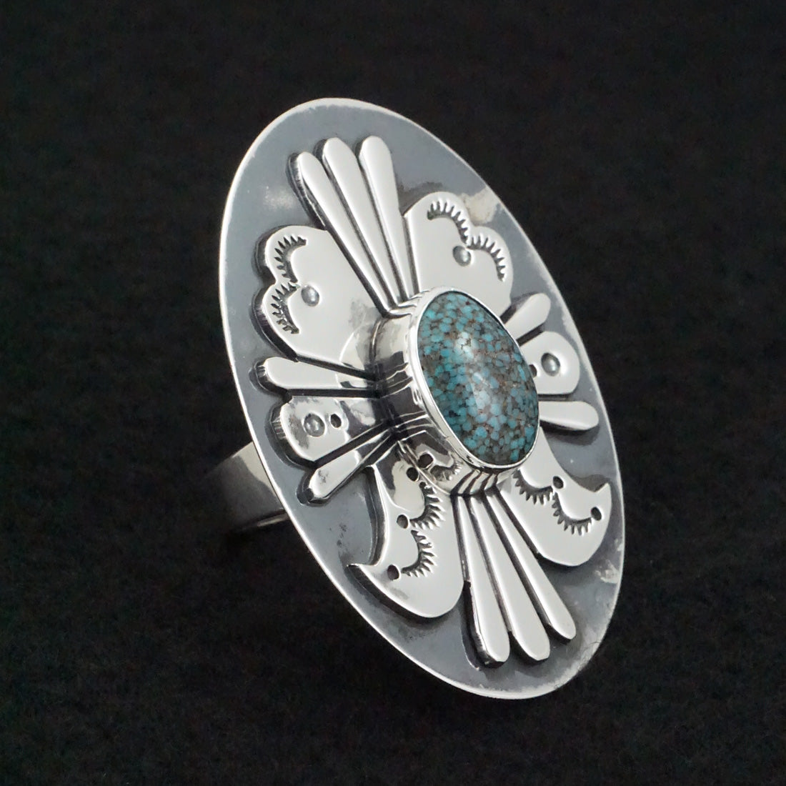 Marita Benally Turquoise & Sterling Silver Ring Size 9