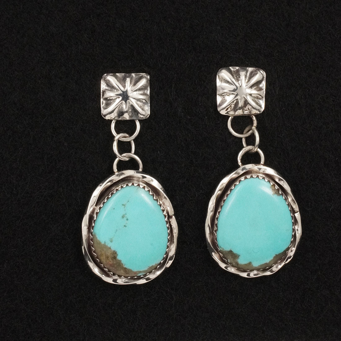 Ernest Hawthorne Turquoise & Sterling Silver Earrings