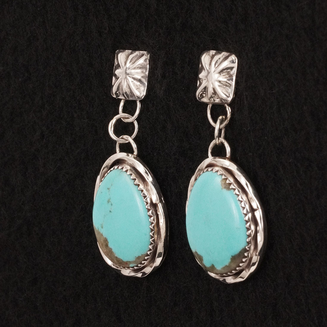Ernest Hawthorne Turquoise & Sterling Silver Earrings