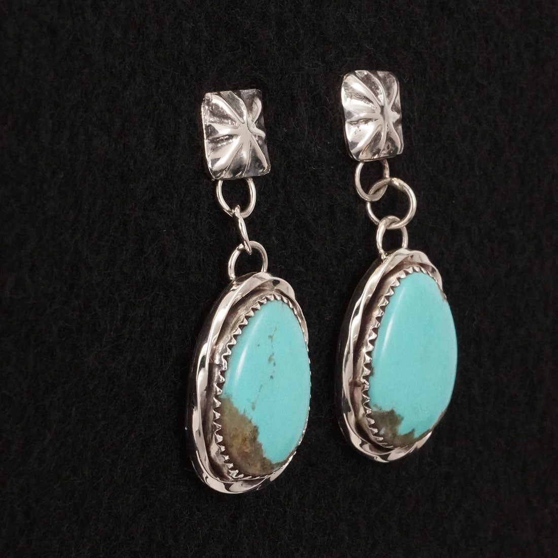 Ernest Hawthorne Turquoise & Sterling Silver Earrings