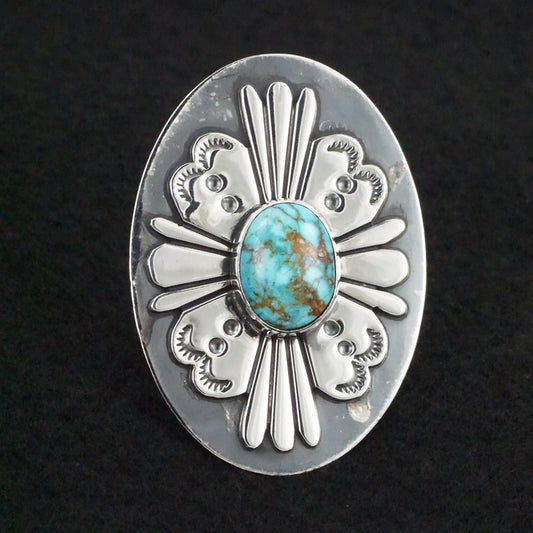 Marita Benally Turquoise & Sterling Silver Ring Size 9.5