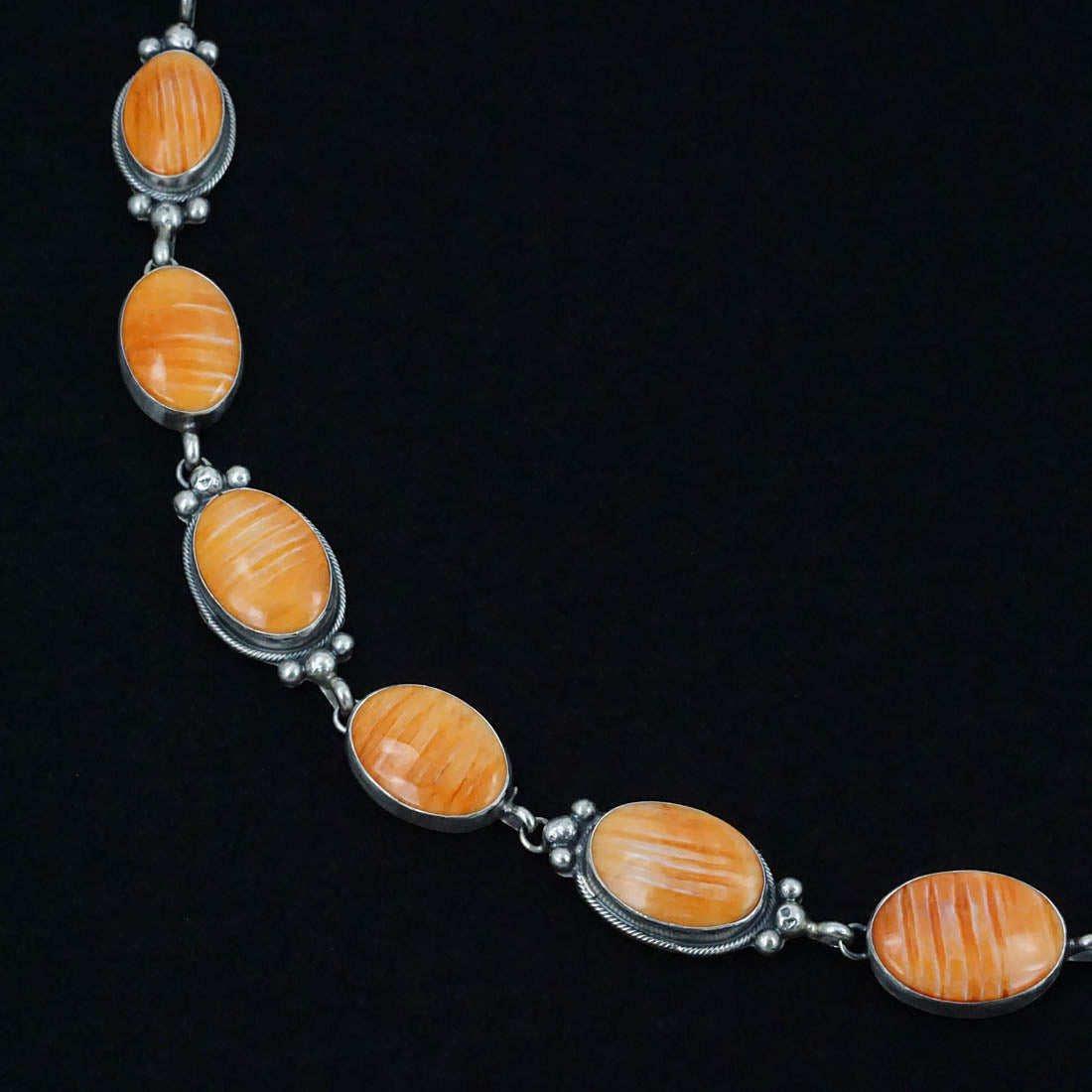 Kathleen Livingston Spiny Oyster & Sterling Silver Necklace Set