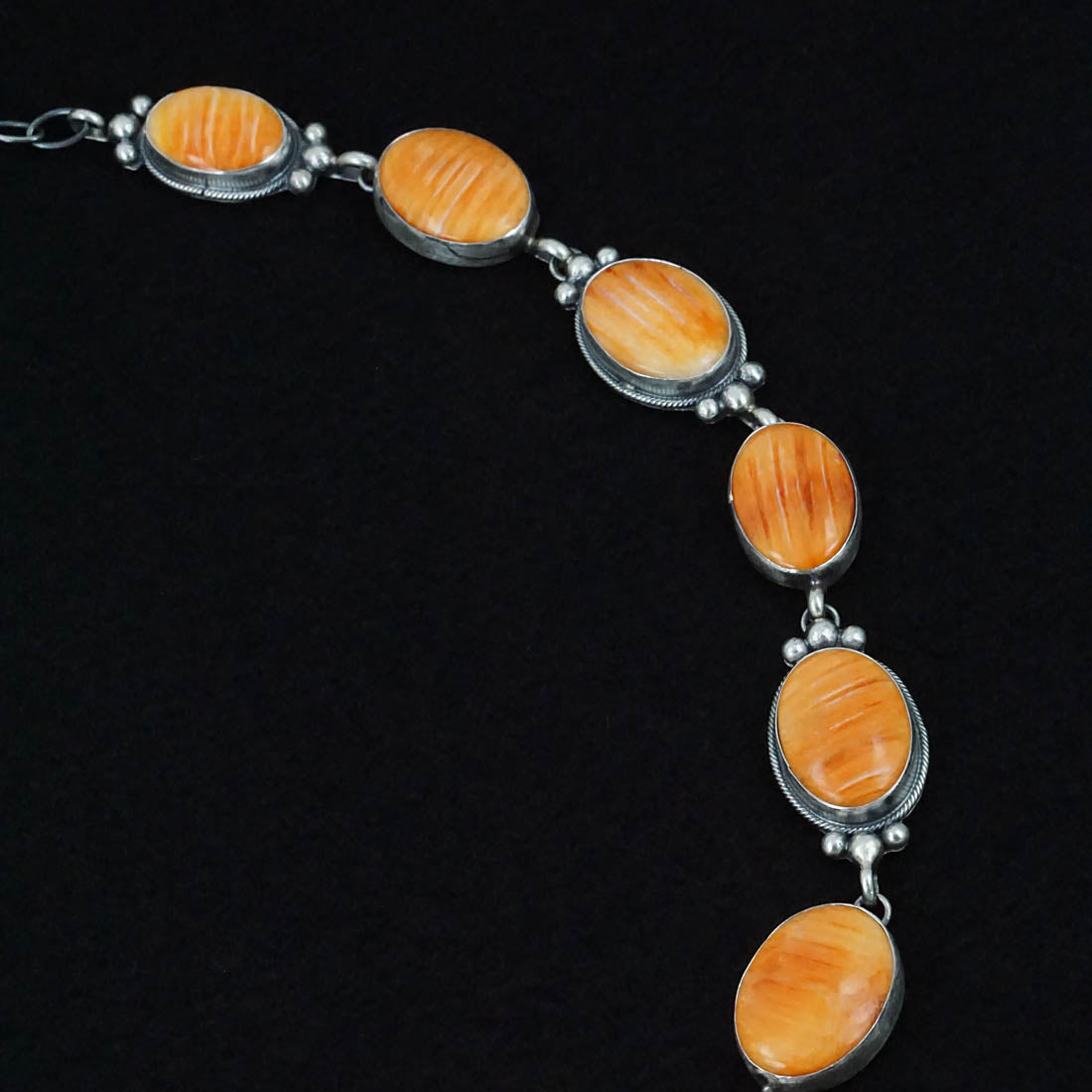 Kathleen Livingston Spiny Oyster & Sterling Silver Necklace Set