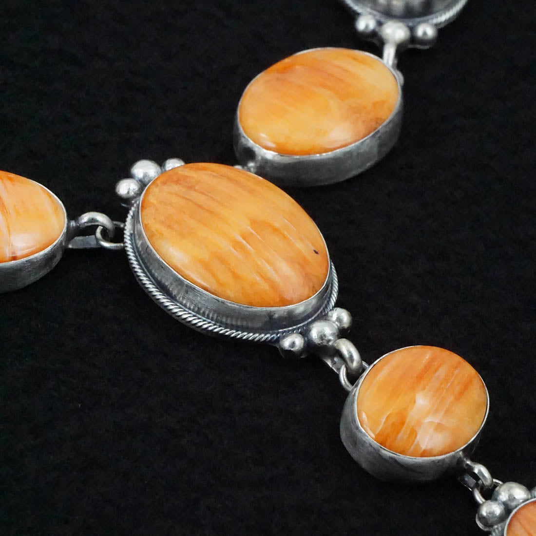 Kathleen Livingston Spiny Oyster & Sterling Silver Necklace Set