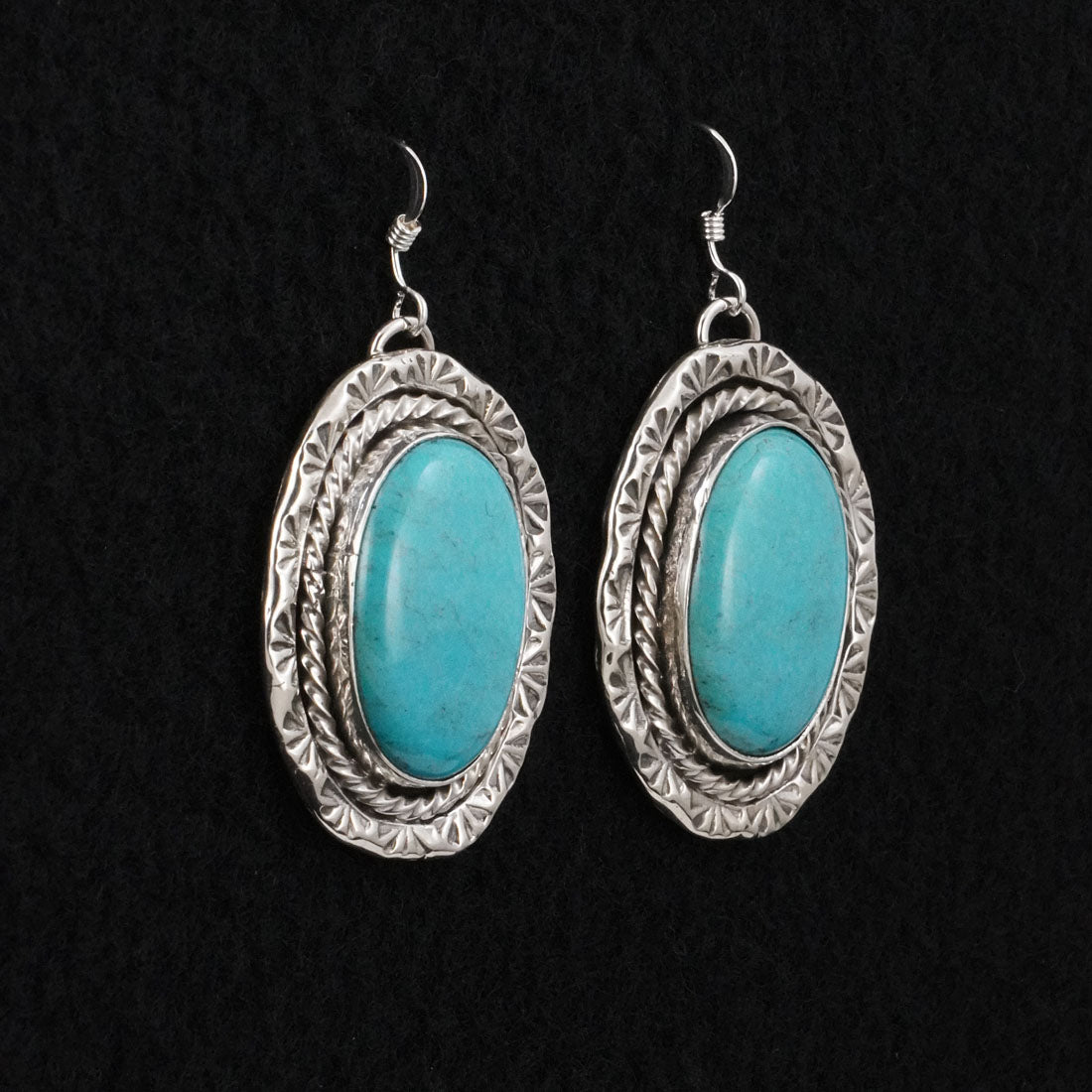 Rena Shelly Turquoise & Sterling Silver Earrings