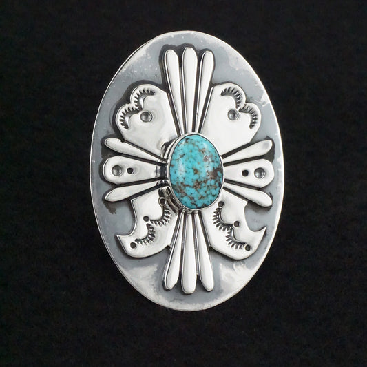 Marita Benally Turquoise & Sterling Silver Ring Size 7.5