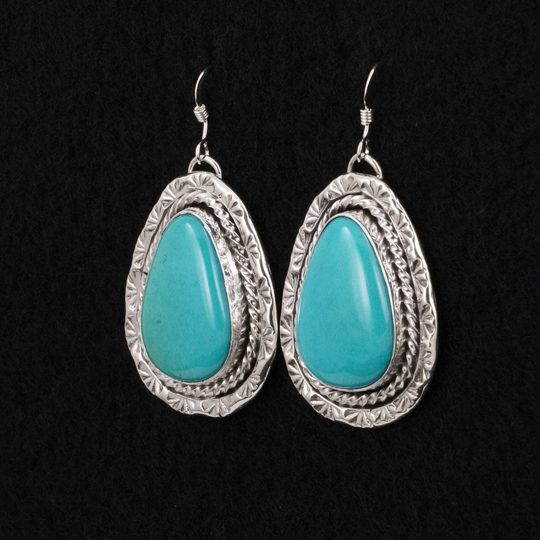 Rena Shelly Turquoise & Sterling Silver Earrings