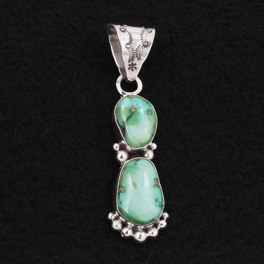 Anthony Brown Turquoise & Sterling Silver Pendant