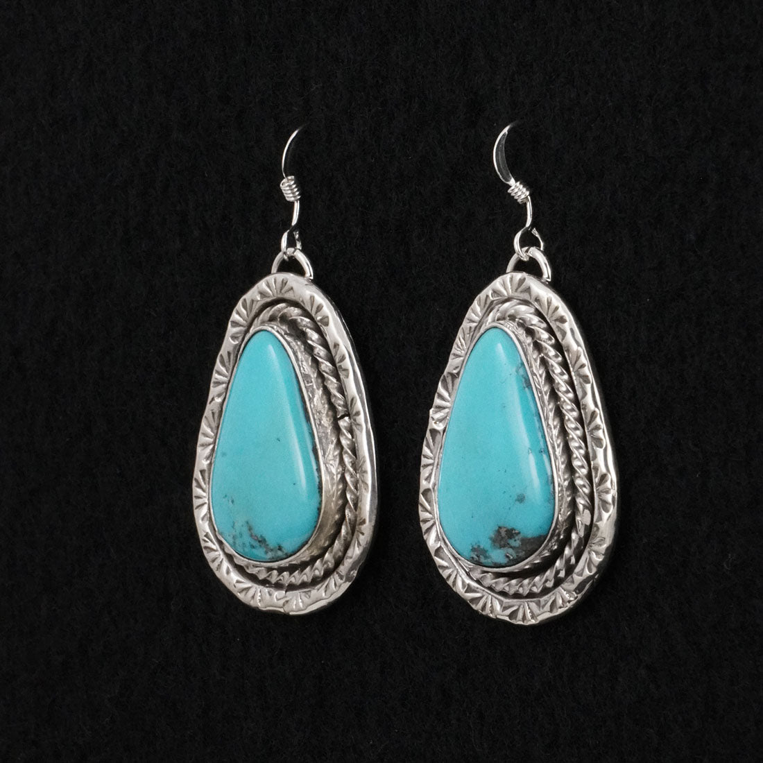 Rena Shelly Turquoise & Sterling Silver Earrings