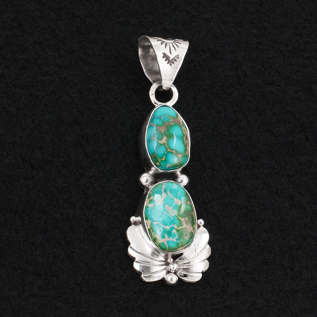 Anthony Brown Turquoise & Sterling Silver Pendant